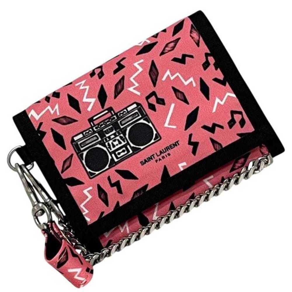 Yves Saint Laurent Saint Laurent Paris Tri-fold Wallet with Velcro Closure, 5...